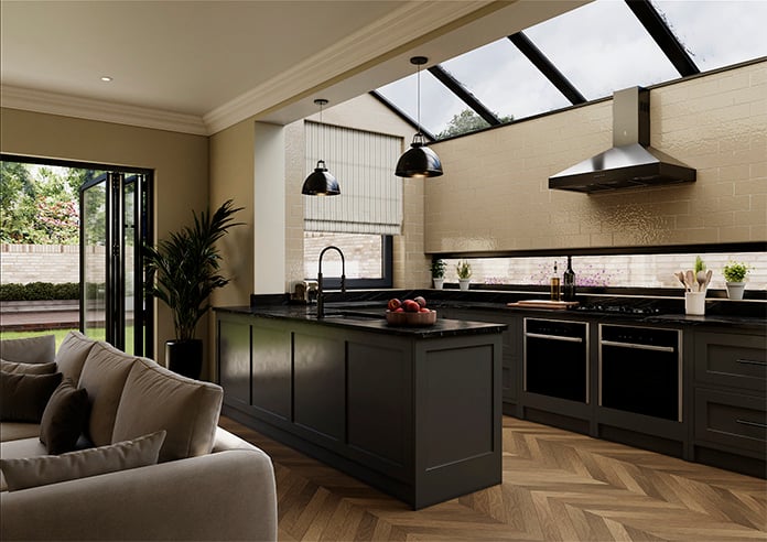 Santorini Stripe, Beachwood - Twist&Fit Roman Blind - Image 7